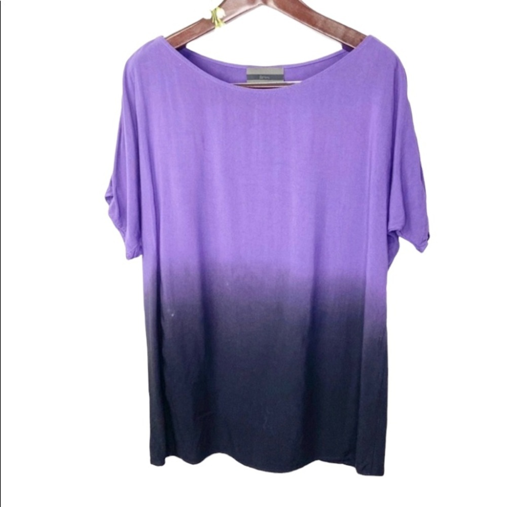 FLuXus•soft oversized purple black ombré dolman sleeve tee small